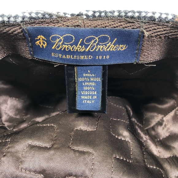 Vintage BROOKS BROTHERS 100% Wool Patchwork Hat - Picture 6 of 6
